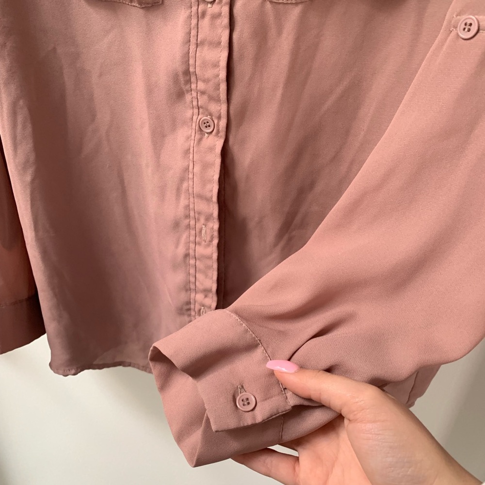 Pink/Mauve Button Down - Picture 6 of 7